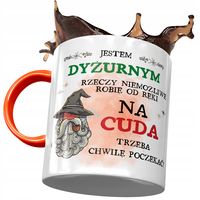 Kubek Pomarańczowy Dla Dyżurnego Na Prezent Z Nadrukiem Ze Zdjęciem