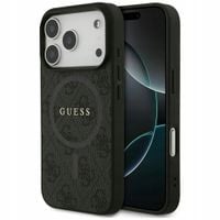 Etui GUESS 4G Ring Classic Logo MagSafe do iPhone 17 Pro Czarny