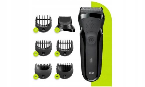 Golarka męska elektryczna Series 3 BRAUN 300BT trymer do zarostu +5 nasadek na Arena.pl