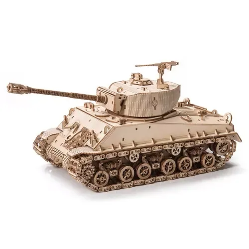Puzzle Drewniane 3D - Sherman zdjęcie 1