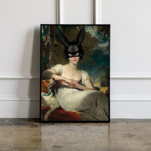 Plakat króliczek playboy dolar 30x40 cm w czarnej ramie na Arena.pl