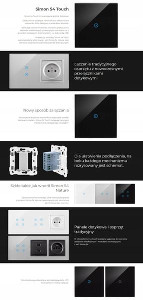 SIMON 54 TOUCH PANEL DOTYKOWY MODUŁ ZASTYGŁA LAWA zdjęcie 2