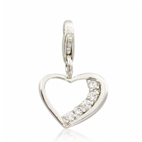 SREBRNY CHARMS SERDUSZKO Z CYRKONIAMI SREBRO PRÓBY 925