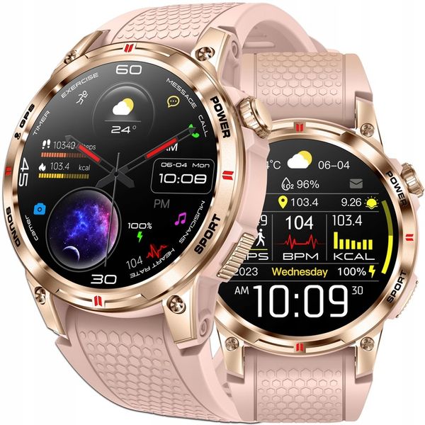 SMARTWATCH DAMSKI Z GPS MENU PL AMOLED 400mAh ROZMOWY CIŚNIENIE PULS SPORT zdjęcie 1