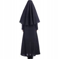 STRÓJ KOSTIUM ZAKONNICA PRZEBRANIE ZAKONNICY CZARNY HABIT HALLOWEEN M