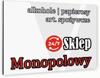 nadruk UV TABLICZKA reklamowa nierdzewna 40x30 szyld sklep monopolowy