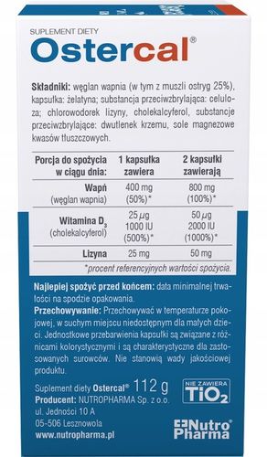 Nutropharma Ostercal Wapń 90 kapsułek na Arena.pl
