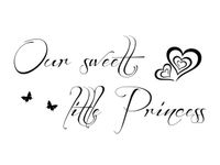 120CM 80CM OBRAZ NAPIS OUR ET LITTLE PRINCESS DRUK