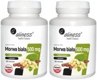 2x Aliness Morwa BIała Ekstrakt 4:1 500 mg CHROM CYNAMON ODCHUDZANIE