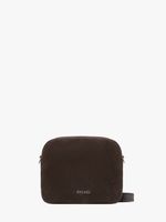 Mała brązowa torebka damska elegancka ładna z łączonych skór RYŁKO