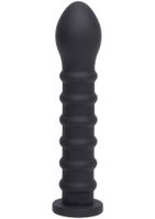 ribbed dong easy-lock 19 cm black