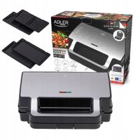 Opiekacz Do Kanapek 2W1 Panini Grill Elektryczny Toster 1400W Nie Przywiera