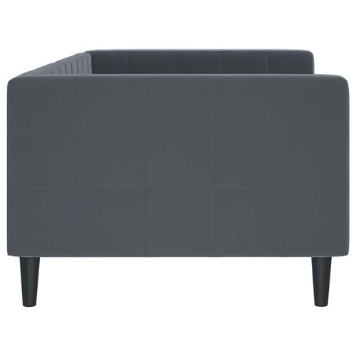 Sofa z funkcją spania, ciemnoszara, 90x190 cm, aksamit na Arena.pl