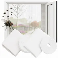 2x moskitiera siatka na okno mocna okienna muchy owady 150x180 + rzep 2szt