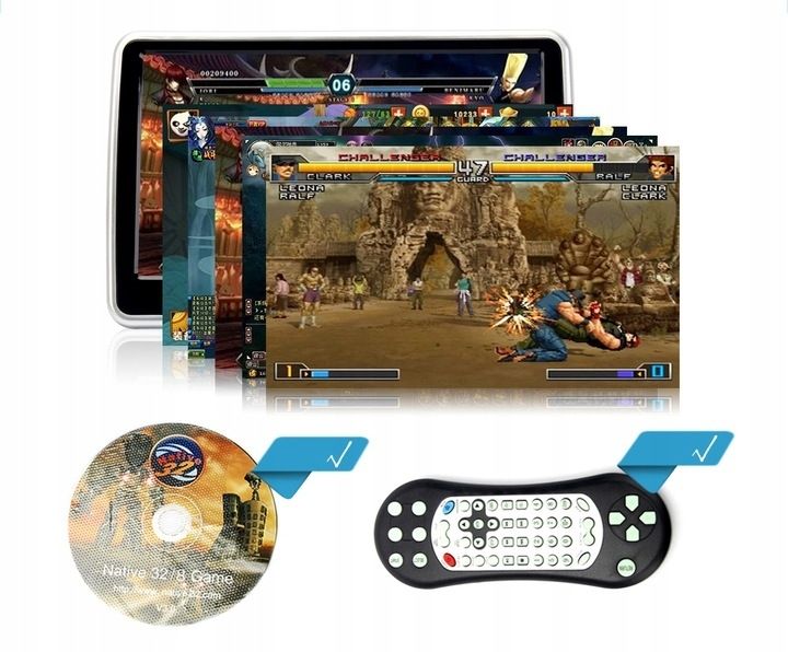 DVD NA ZAGŁÓWKI SAMOCHODOWE EKRANY 10'' USB SD GRY zdjęcie 2