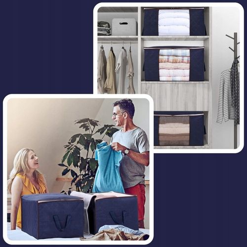 4x ORGANIZER NA UBRANIA POJEMNIK NA POŚCIEL KOŁDRĘ KOCE POKROWIEC XXL na Arena.pl