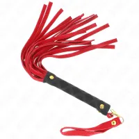 kink mini bat czerwony zamszowy 30 cm - poręczny bat do kontroli