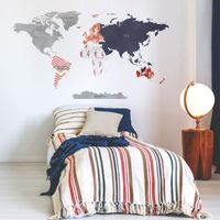 Naklejka Mapa Świata DK336 L