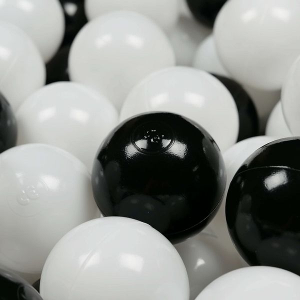 Kulki do zabawy ø7cm 150szt białe, czarne zdjęcie 2