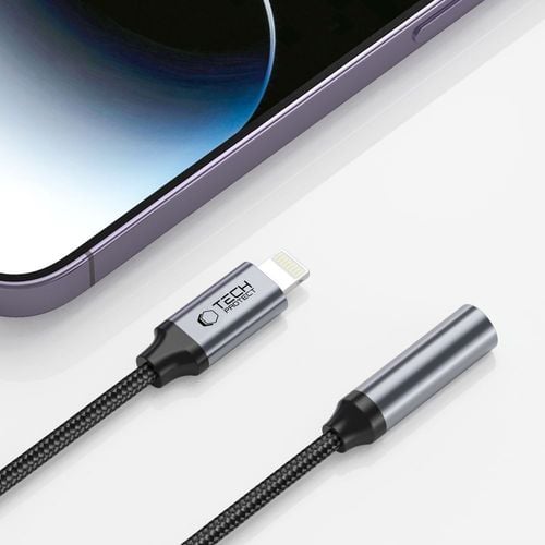 adapter przejściówka iphone lightning - mini jack 3.5mm - czarny na Arena.pl