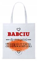 Dla Babci Babuni Prezent Torba Eco Biała Shopper Z Nadrukiem Ze Zdjęciem