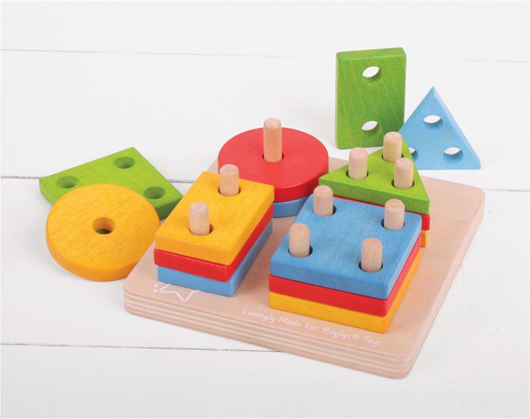 UKŁADANKA motoryczna PIRAMIDKI KSZTAŁTY drewniana zdjęcie 4