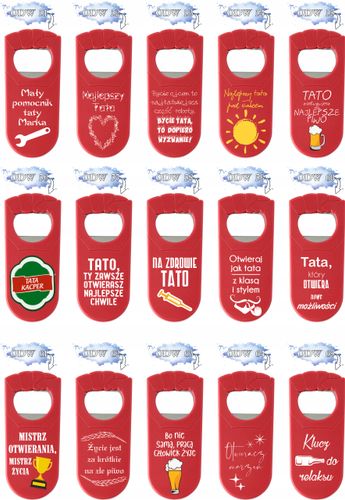 OTWIERACZ Z NADRUKIEM UV personalizowany chluśniem bo uśniem TWÓJ NAPIS na Arena.pl