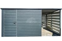 Schowek - domek ogrodowy 2,5x2m + wiata 1,5m Drzwi Antracyt Dach spad TS773