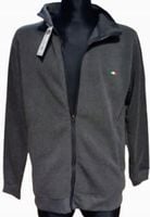 BLUZA MĘSKA OCIEPLANA ROZPINANA Z KIESZENIAMI GRAFITOWA Z NASZYWKĄ 2XL