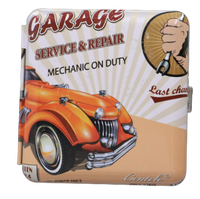 Papierośnica Metalowa z Autem dla Mechanika