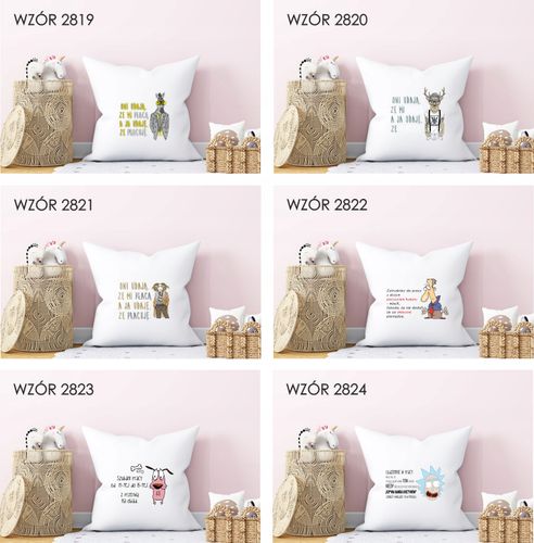 Poduszka z nadrukiem PREZENT CODZIENNIE W PRACY na Arena.pl