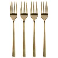 4x Widelczyki Złote Deserowe Deserów Ciasta Małe Widelce Zestaw Widelców