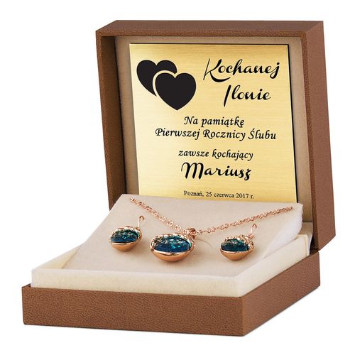 KOMPLET SWAROVSKI ELEMENTS Z GRAWEREM GRATIS  VA73 na Arena.pl
