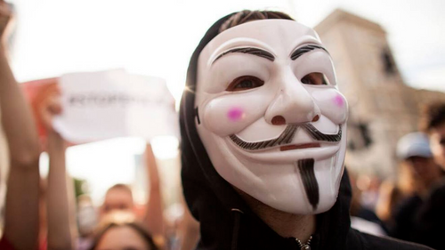 MASKA ANONYMOUS VENDETTA STOP ACTA na Halloween na Arena.pl