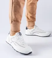 Biało-czarne sportowe sneakersy Pinarella 36