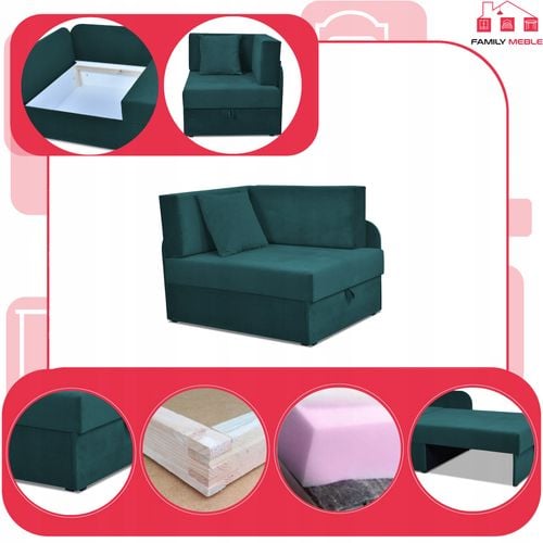 Narożnik dziecięcy Denis rozkładany pojemnik łóżko dla dzieci materac kubuś na Arena.pl