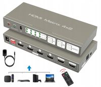 Matrix Switch 4X2 Splitter Hdmi 4K 60Hz Hdr10 Arc Audio Ekstraktor Pilot