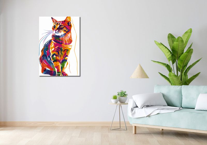 Obraz 60x90cm Nasycony Kot zdjęcie 2