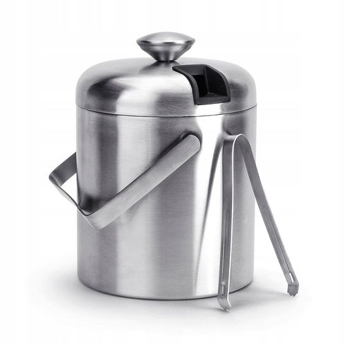 POJEMNIK NA LÓD z pokrywką DUŻE WIADERKO do lodu ZE STALI NIERDZEWNEJ 1.3l na Arena.pl