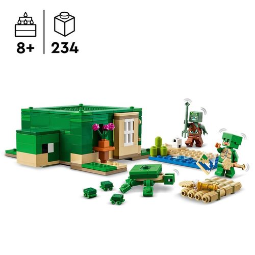 klocki LEGO Minecraft 21254 Domek na plaży żółwi 234 elementy na Arena.pl