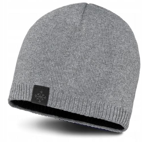 CZAPKA ZIMOWA MĘSKA CIEPŁA DWUWARSTWOWA na POLARZE OCIEPLANA klasyczna na Arena.pl