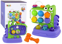 Dinozaur Panel Edukacyjny Whac-A-Mole Sorter Gra Dla Dzieci Fioletowy