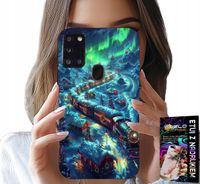 ETUI DO SAMSUNG GALAXY A21s - POCIĄG, EKSPRES ŚWIĄTECZNY WZORY + SZKŁO