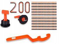 SYSTEM DO POZIOMOWANIA PŁYTEK KLINY KLIPSY UCHWYT 200 SZTUK