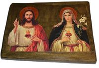 Ikona Serce Jezusa - Serce Maryi