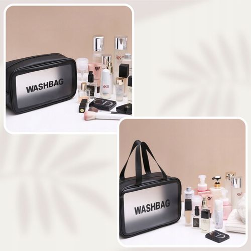 3w1 KOSMETYCZKA PRZEZROCZYSTA TRANSPARENTNA PODRÓŻNA ORGANIZER DO SAMOLOTU na Arena.pl