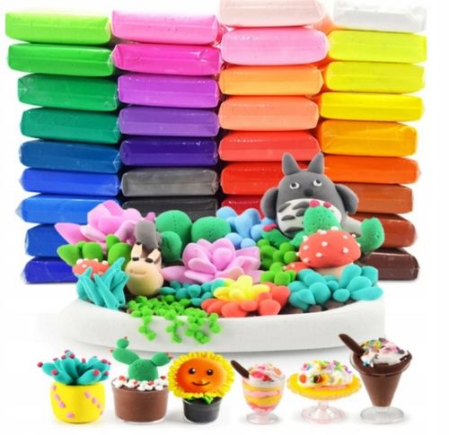 96 szt PLASTELINA MAGICZNA SENSO GLINA POLIMEROWA PIANKOWA MASA DLA DZIECI na Arena.pl