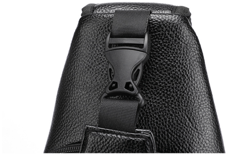 Elegancka nerka pojemna saszetka na ramię torba plecak ekoskóra usb czarna na Arena.pl