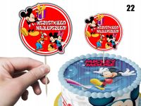 TOPPER NA TORT ozdoba dekoracja urodziny torcik MYSZKA MICKEY MIKI