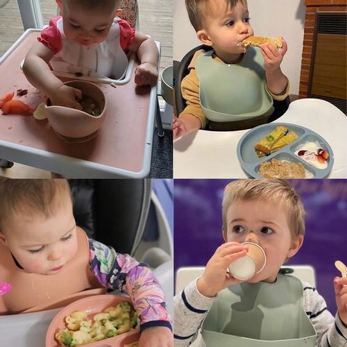 ZESTAW DO KARMIENIA NACZYŃ SILIKONOWE TALERZYK DLA NIEMOWLĄT Z PRZYSSAWKĄ na Arena.pl